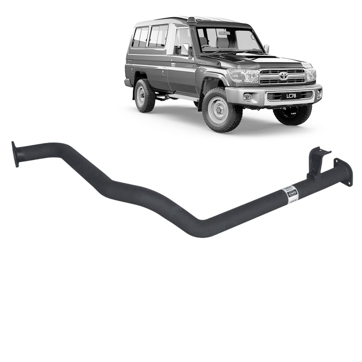 Performance 2.5" Intermediate Pipe Assembly for the Toyota LandCruiser 75/78 Series 4.2L 1HZ