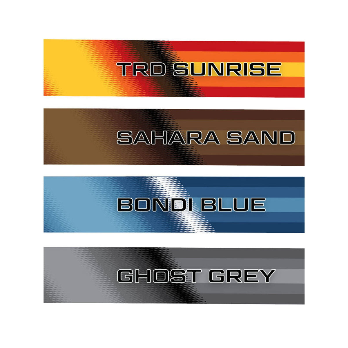 Decal Body Stripe Kit (Cooma) for the Toyota LandCruiser 78 Series Troop Carrier (1999-) (view 7)