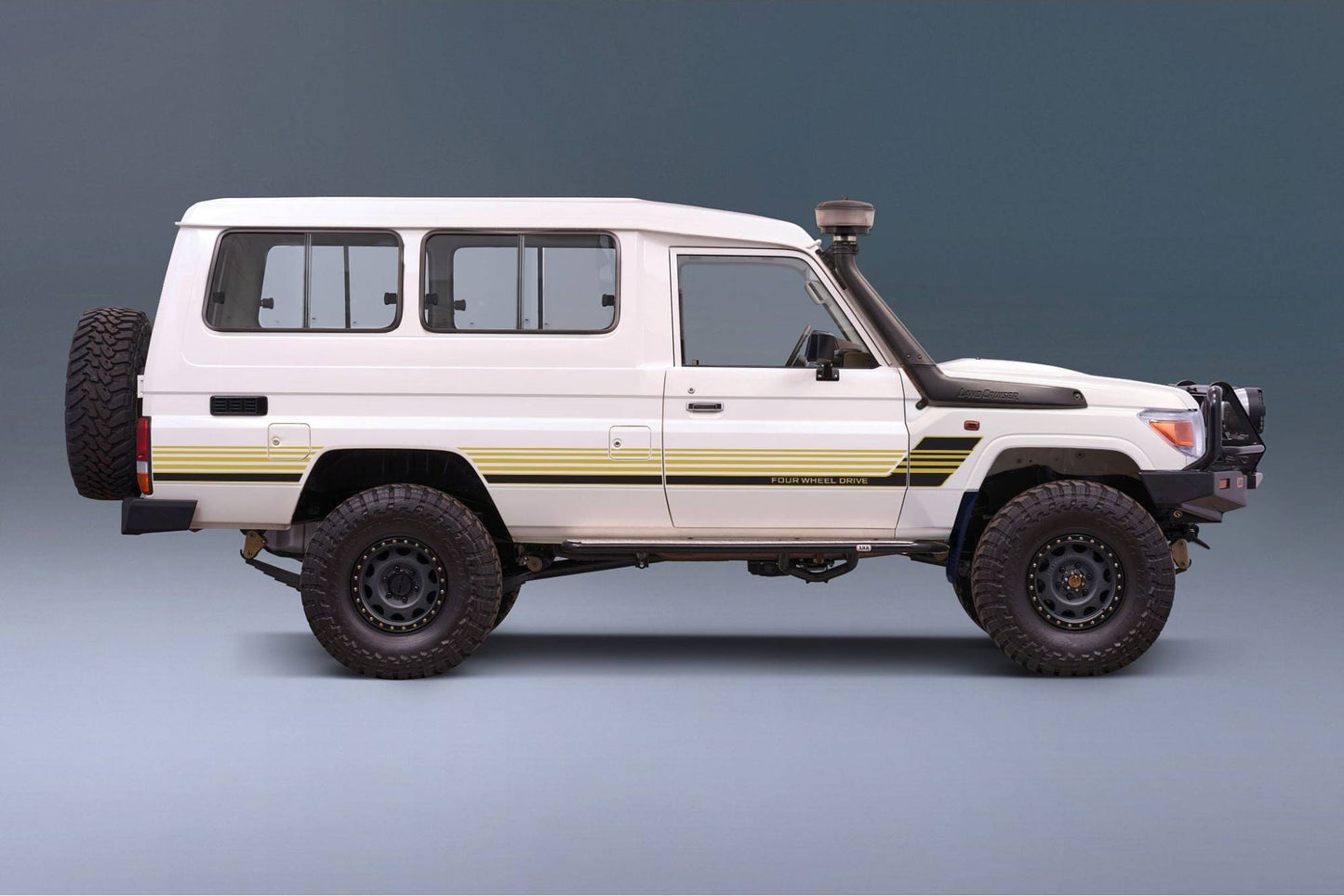 Decal Body Stripe Kit (Townsville) for the Toyota LandCruiser 78 Series Troop Carrier (1999-) (view 8)