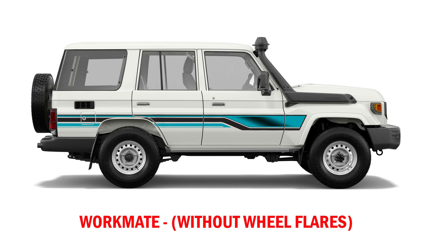 70 Series Land Cruiser Decal Body Stripe Kit (Mecca) - 76 Series (2007-)