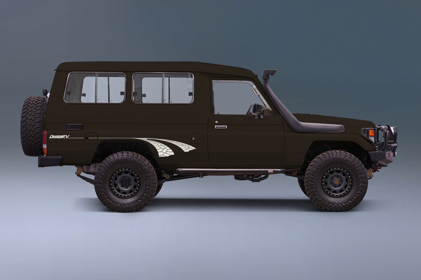 70 Series Land Cruiser Decal Body Stripe Kit (RV-Tracks) - 75 Series (1985–1999)