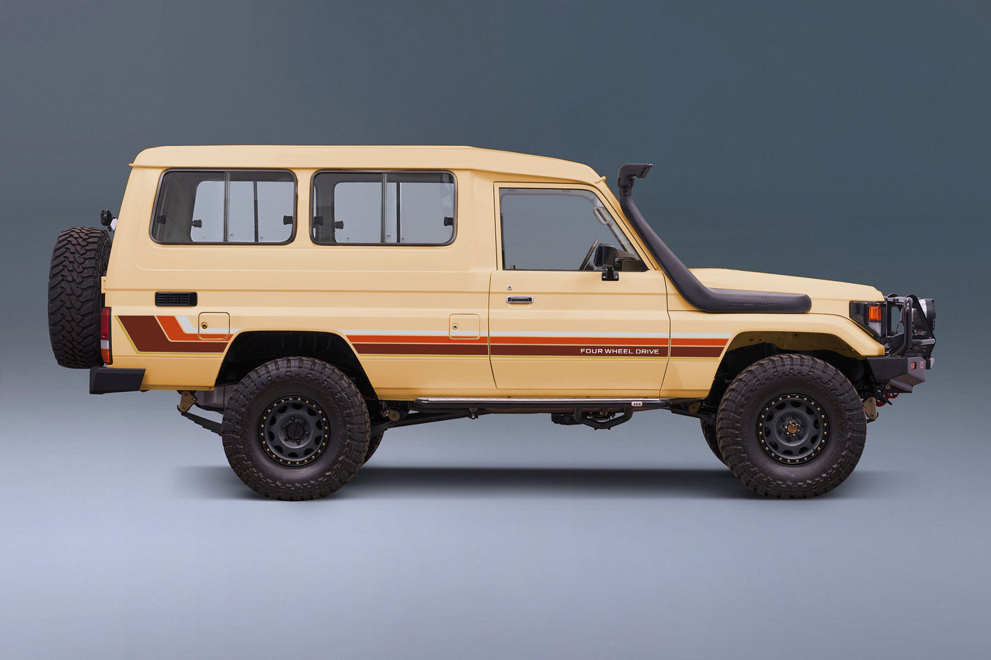 70 Series Land Cruiser Decal Body Stripe Kit (Renmark Type-2) - 75 Series (1985–1999)