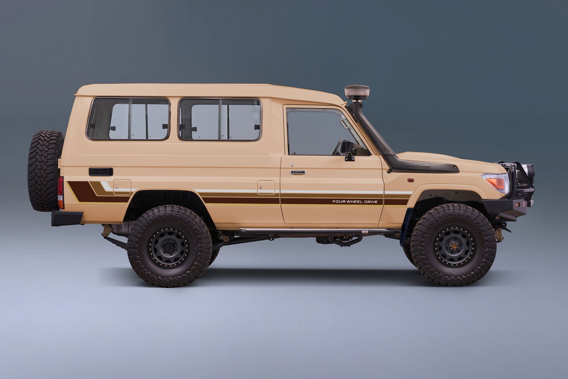 70 Series Land Cruiser Decal Body Stripe Kit (Renmark Type-2) - 78 Series Troop Carrier (1999-)