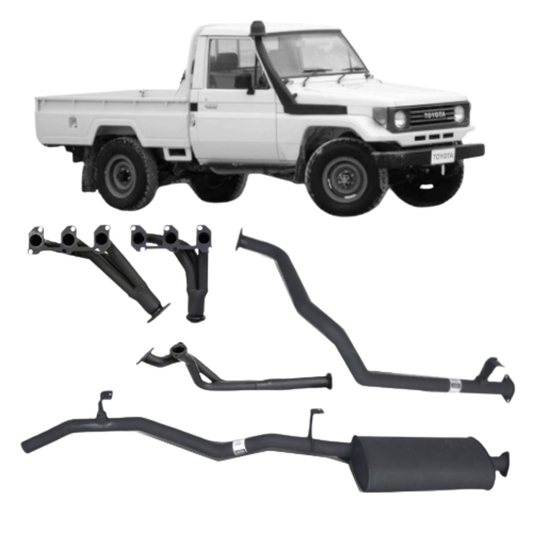 Performance 2.5" Headers & Exhaust for the Toyota LandCruiser 75/78 Series 4.2L 1HZ