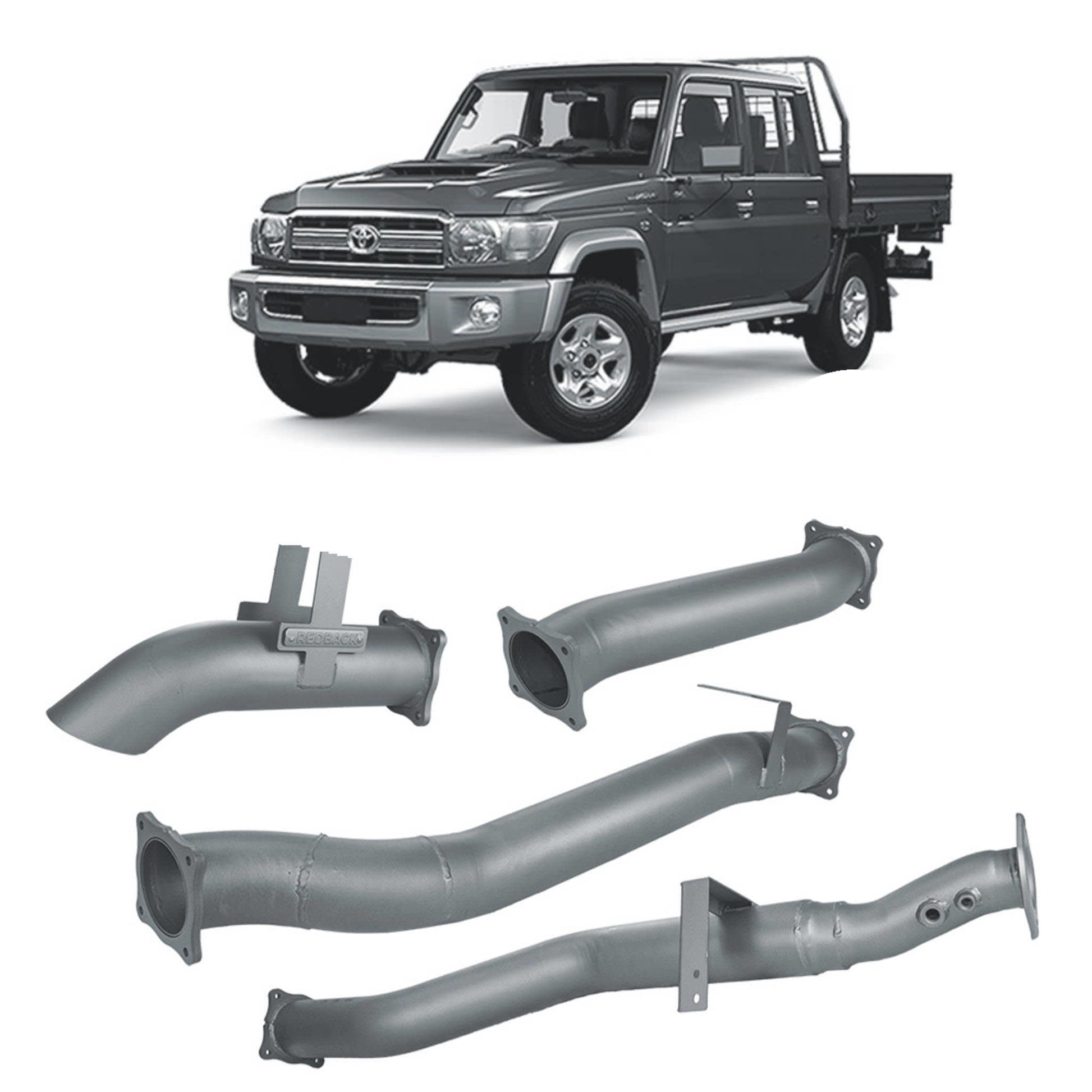 Toyota Land Cruiser Redback Extreme Duty 4" DPF Back Exhaust for Toyota Landcruiser 79 Series Dual Cab