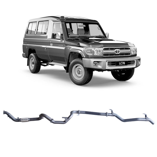 Toyota Land Cruiser Redback Extreme Duty Exhaust for Toyota Landcruiser 78 Series Troop Carrier (03/2007 - 10/2016)