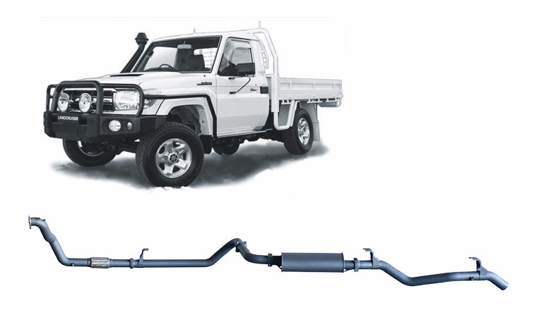 Toyota Land Cruiser Redback Extreme Duty Exhaust for Toyota Landcruiser 79 Series 4.2L 1HZ (10/1999 - 01/2007)
