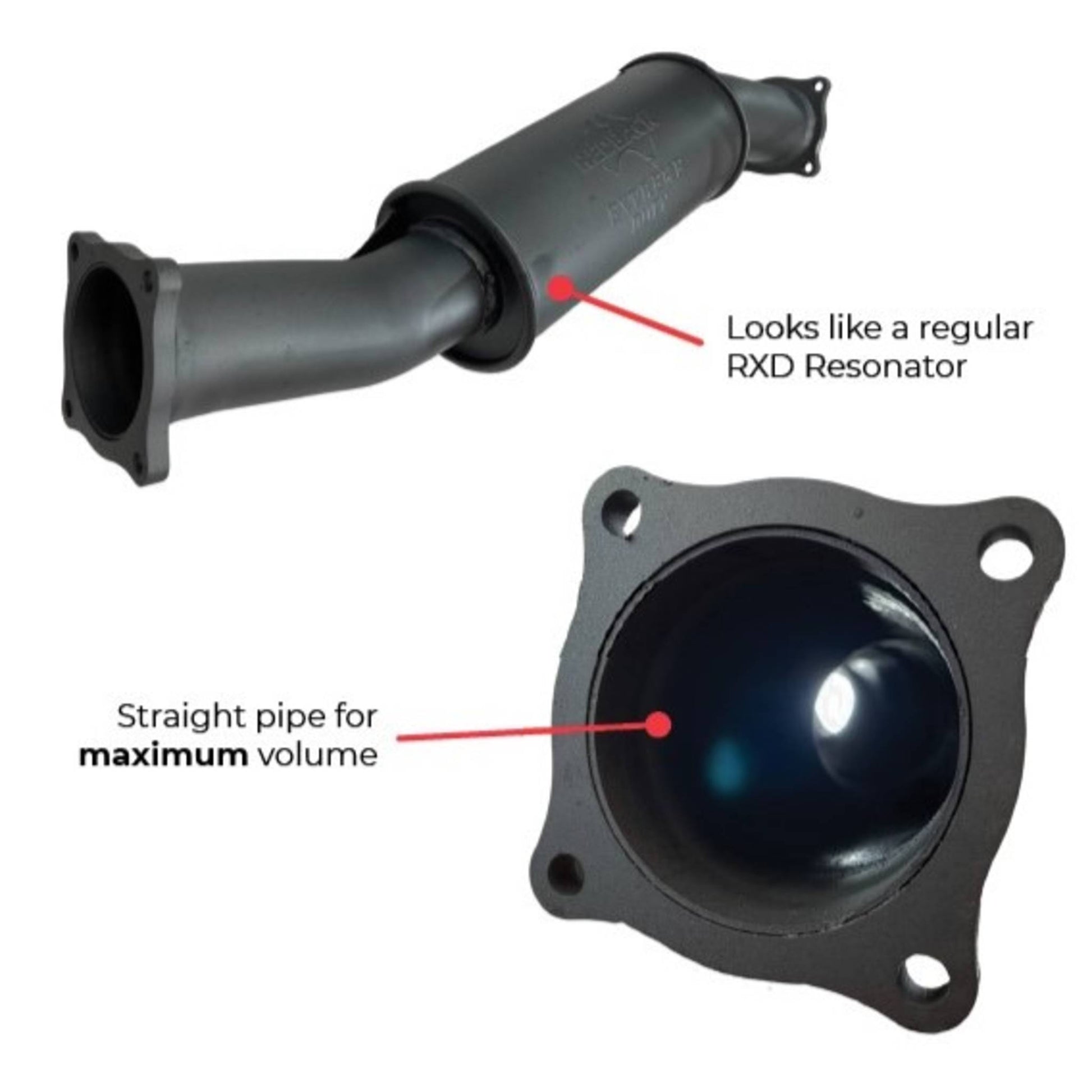 Toyota Land Cruiser Redback Extreme Duty Straight Piped Resonator (Offset/Offset,)