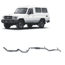 Extreme Duty 3" Factory Dump Pipe Back Exhaust for the Toyota LandCruiser 78 Series 4.2L TD (01/2001 - 01/2007) (view 3)
