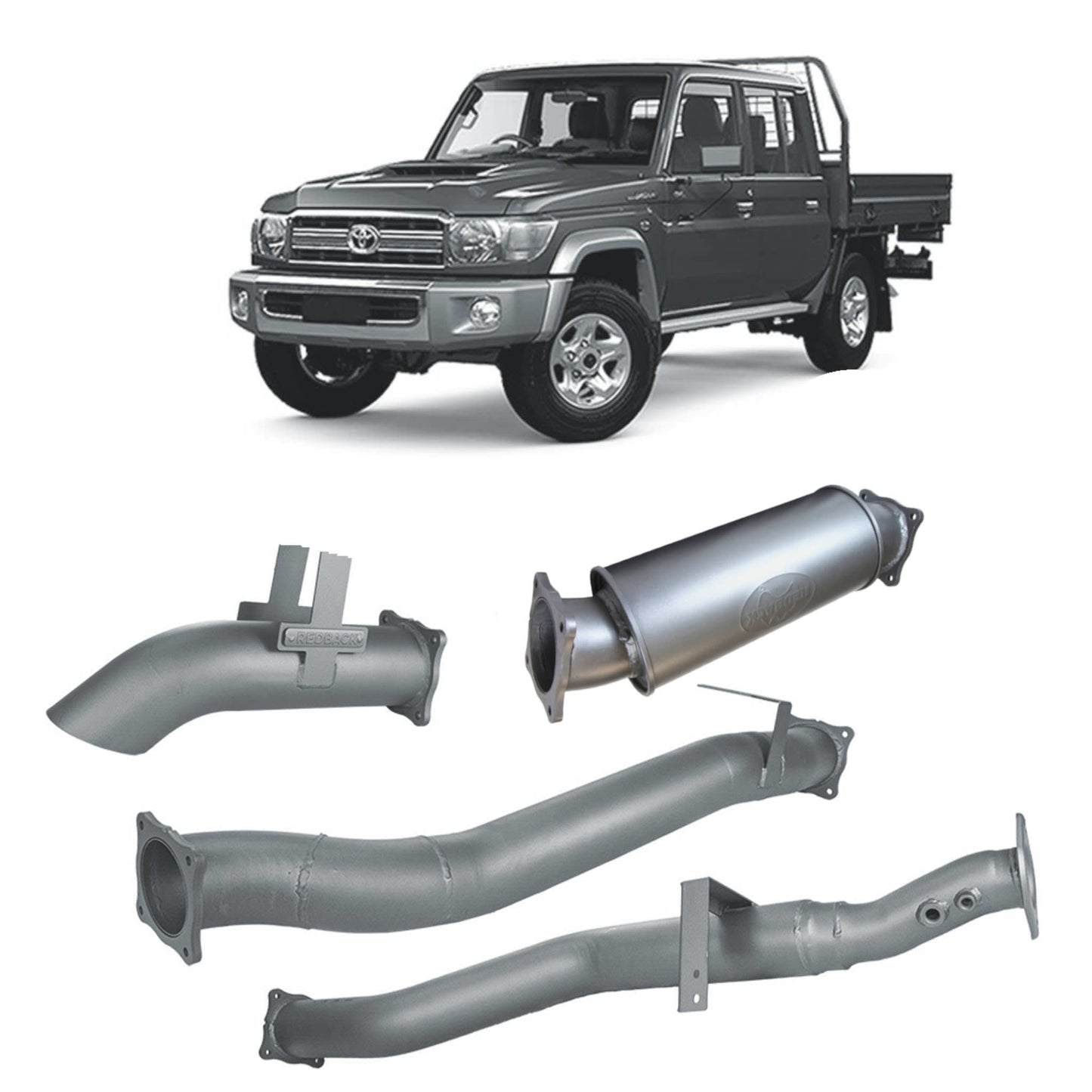 Extreme Duty 4" DPF Back Exhaust - 79 Series Dual Cab